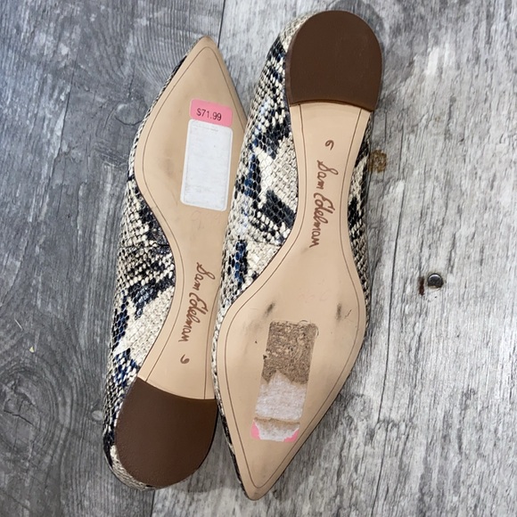 LEATHER SNAKESKIN Ballet Flats “SALLY” Sam Edelman LIKE NEW! - Picture 5 of 6